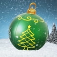 thumbnail image 1 of TOPRenddon 24in Christmas Inflatable Ball - Outdoor Holiday Decorations for Yard/Porch, Heavy Duty PVC Xmas Ornaments with Stake Included, Waterproof & Windproof, 1 of 5