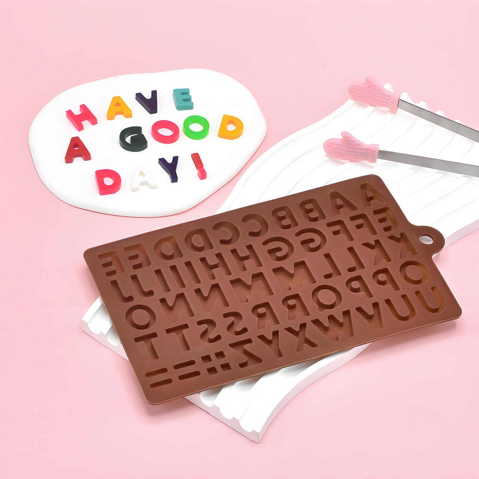 TOPRenddon 26-Letter Alphabet Chocolate Mold | 6.8x4.3