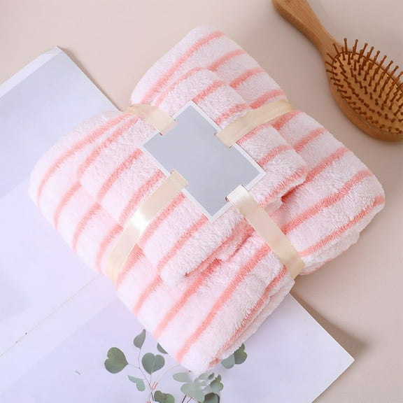 TOPRenddon 2PCS Soft Linen Premium Towel Set 1 Bath Towel 1 Washcloth Cotton Towels for Bathroom Towel Set for Adults-Highly Absorbent Soft Bath Towels Shower Towels