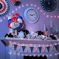 thumbnail image 1 of TOPRenddon 4th of July Decorations Patriotic String Lights - Battery Operated Flag Star Lights for Indoor Outdoor, Memorial Day Veterans Day Party (Red White Blue LED Copper Wire Holiday Decor), 1 of 9