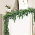 TOPRenddon 6.5ft Pine Garland Real Touch Pine Garland Artificial