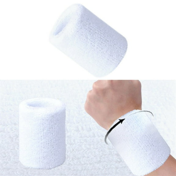 TOPRenddon Sports Wristbands for Men & Women | Sweat Absorbing Tennis Wrist Bands | Gym Workout Sweatbands | Non-Slip Terry Cloth Wrist Wrap