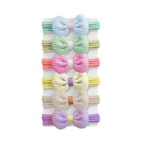 TOPRenddon 6Pcs Bow Hair Ties for Girls Flower Hair Tie Baby Toddler Hair Bands Colorful Ponytail Holders for Kids Small Hair Elastics Hair Scrunchie Soft Cute Hair Ties No Damage Hair Accessories