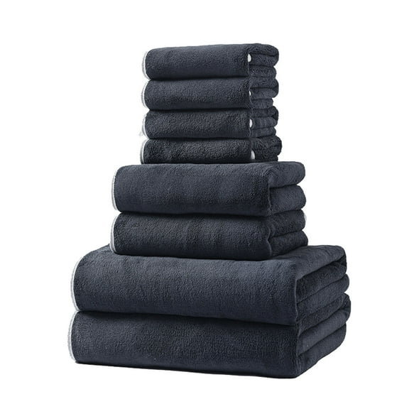 TOPRenddon 8-Piece Luxury Cotton Towel Set - 600GSM Hotel-Spa Bath Towels, Quick-Dry & UPF 50+ for Gym, Beach, Guest Bathroom