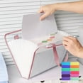 thumbnail image 1 of TOPRenddon A4 File Folders,13 Pockets File Organizer with Labels A4 Expanding File Vertical with Portable Receipt Document Organizer for Office School, 1 of 7