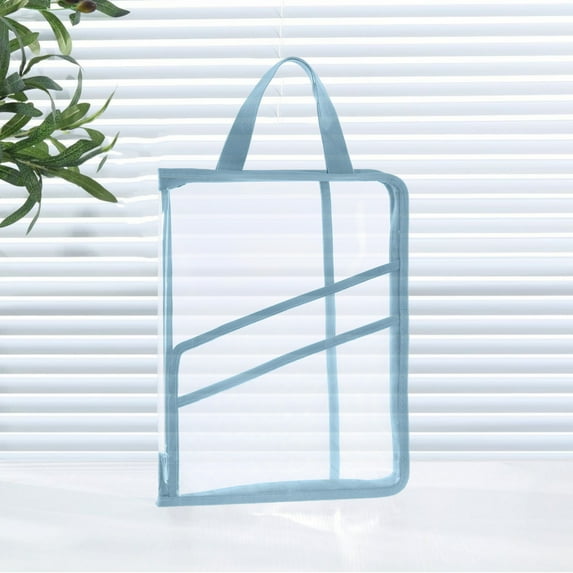 TOPRenddon A4 Portable Folder Test Paper Bag Office Multi Layer Large Capacity Transparent Accordion Bag Test Paper File Folder Bill File Receipt Bag Storage Bag
