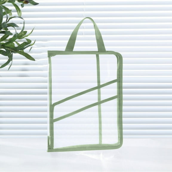 TOPRenddon A4 Portable Folder Test Paper Bag Office Multi Layer Large Capacity Transparent Accordion Bag Test Paper File Folder Bill File Receipt Bag Storage Bag