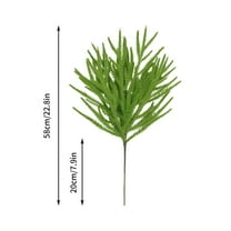 TOPRenddon Artificial Pine Branches, Plastic Pines Sprigs Christmas Stems Picks, Greenery Faux Cedar Needles Branch for DIY Garland Wreath Home Garden Centerpieces Decorations