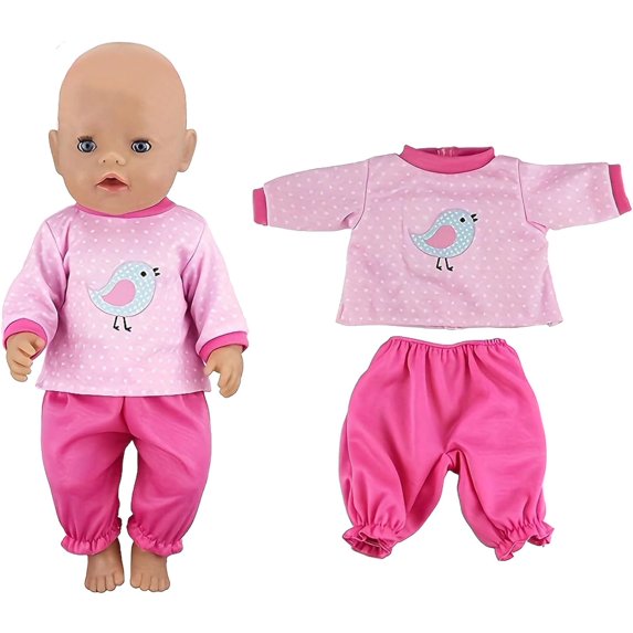 TOPRenddon Baby Doll Clothes for 14-18 Inch Dolls, Doll Outfits Jumpsuits Fit in 15 Inch Dolls Reborn,3Pcs in Total Doll Clothes and Accessories for 18 Inch Girl Doll
