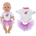 thumbnail image 1 of TOPRenddon Baby Doll Clothes for 14-18 Inch Dolls, Doll Outfits Jumpsuits Fit in 15 Inch Dolls Reborn,3Pcs in Total Doll Clothes and Accessories for 18 Inch Girl Doll, 1 of 4