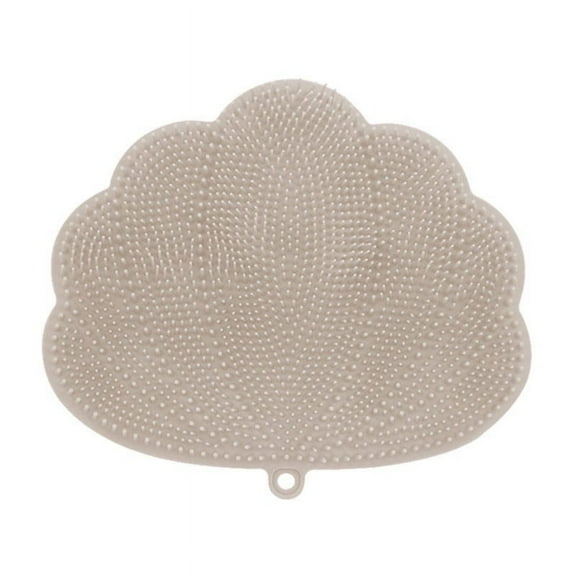 TOPRenddon Back Scrubber Hands-Free for Shower. Easy to Clean Big Flat Silicone Back Washer Foot Massager Body Brush Replace Loofah Sponge. Stick to Wall to Scrub, Hang on Hook to Dry