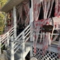 thumbnail image 1 of TOPRenddon Blood Splatter Halloween Curtain - 65" Extra Long Creepy Window/Door Decor with Handprints (Red) - & Party Scary Props, 1 of 7