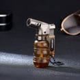 thumbnail image 1 of TOPRenddon Bright Fire Torch Lighter，Small Welding Spray Inflatable Lighter Elbow Fixed Fire Straight Lighter,Green Energy Favorite Lighter with Safe Button for Home Kitchen, 1 of 7