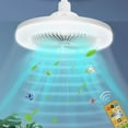 thumbnail image 1 of TOPRenddon Ceiling Fans with Lights and Remote, Socket Ceiling Fan 10 inch E27 with Light Indoor 3 Colors Infinitely Adjustable LED Mini Ceiling Fan for Bedroom Bathroom Kitchen Living Room Garage, 1 of 9