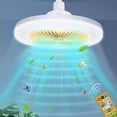 thumbnail image 1 of TOPRenddon Ceiling Fans with Lights and Remote, Socket Ceiling Fan 10 inch E27 with Light Indoor 3 Colors Infinitely Adjustable LED Mini Ceiling Fan for Bedroom Bathroom Kitchen Living Room Garage, 1 of 9