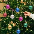 thumbnail image 1 of TOPRenddon Christmas Balls Ornaments 12 PCS 1.18” Christmas Tree Theme Assorted Shatterproof Christmas Ball Ornament Set Indoor Decorations Festive Party Pendant Room Decor (3CM/12PCS/Mixed), 1 of 5