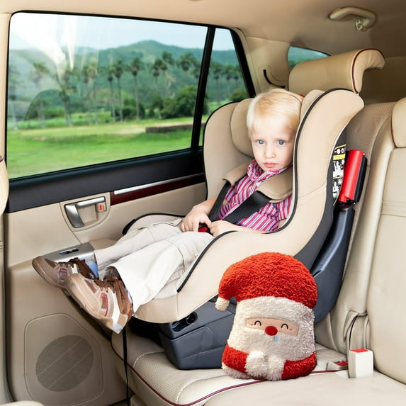 TOPRenddon Christmas Santa Claus Plush Pillow 15.7'' Soft Santa Stuffed Throw Pillow Large Hugging Cushion for Office,Festive Decorative Home Accents Birthday Holiday Party Favor Gift