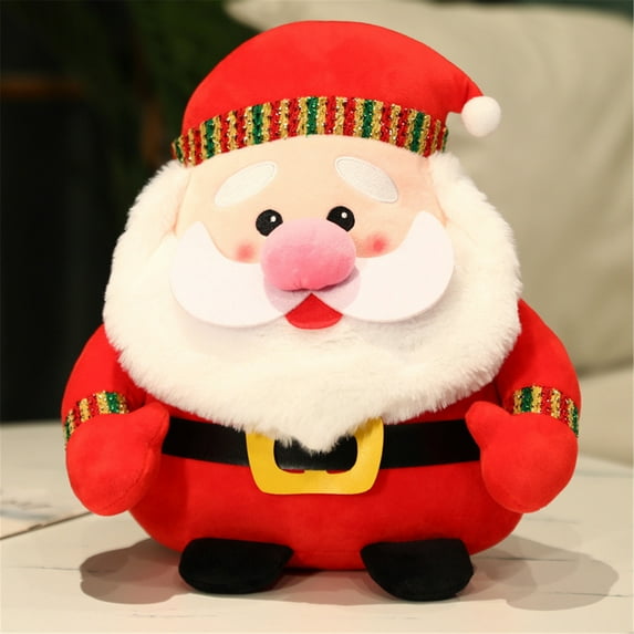 TOPRenddon Christmas Santa Claus Plush Throw Pillow Decorative, Throw Pillow Decorative Cute Pillows for Christmas Party Outdoor Home Cushion Decorations