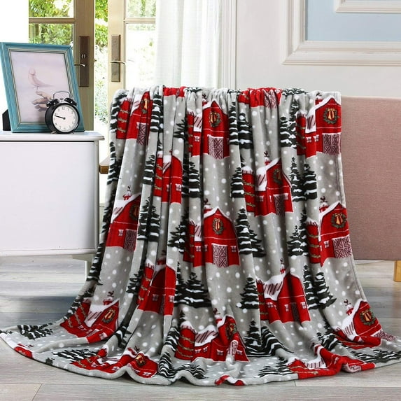 TOPRenddon Christmas Soft Throw Blanket, Christmas Decorative Blanket - Soft, Breathable, Warm, 70x100cm, Festive Home Accent