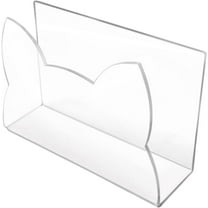 TOPRenddon Clear Acrylic Desktop Mail Sorter Organizer – Modern Vertical Letter & Document Holder with Non-Slip Base for Home Office, Bills, Invitations, and Business Cards