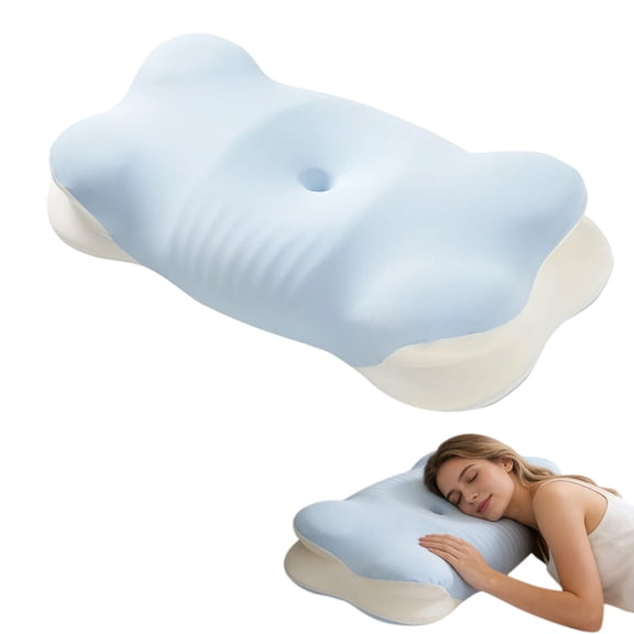 TOPRenddon Cloud-Shaped Cervical Pillow, Memory Foam Neck Pillow for Deep Sleep & Neck Pain Relief, Ergonomic Multi-Sleep Position Pillow with Breathable Cover & Cloud Wing Hand Rest