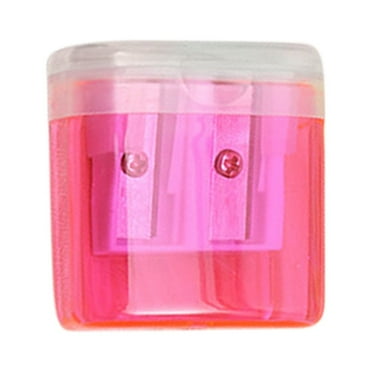 TOPRenddon Colored Pencil Sharpeners Manual, Hand Held Small Compact Pencil Sharpener for with Lid Dual Hole, (8-11mm) No.2/Makeup Pencils Classroom Adults Artist Home Office