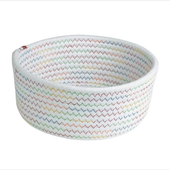 TOPRenddon Cotton Rope Storage Baskets - Handwoven Foldable Organizer for Kids’ Room, Bathroom, Holiday Gifts