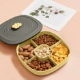 thumbnail image 1 of TOPRenddon Divided Serving Tray with Lid and Handle, Portable Snack Fruit Tray with 4 Compartments, Snackle Box Container Platters Organizer for Candy Fruits Nuts Snacks, 1 of 8