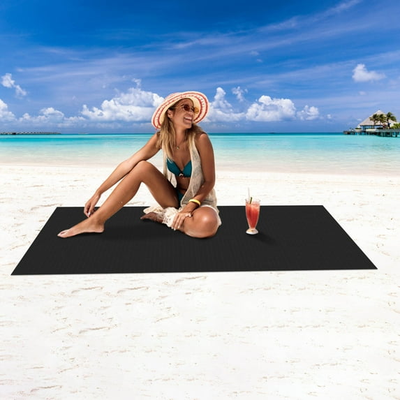 TOPRenddon Extra Large Waterproof Picnic Blanket – 140x100cm Sandproof Camping Mat for Beach, Family Outings, Pets (Machine-Washable & Windproof)