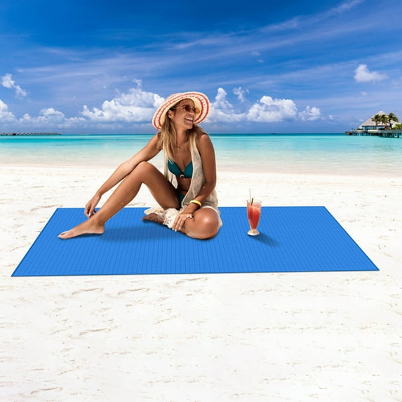 TOPRenddon Extra Large Waterproof Picnic Blanket – 140x200cm Sandproof Camping Mat for Beach, Family Outings, Pets (Machine-Washable & Windproof)