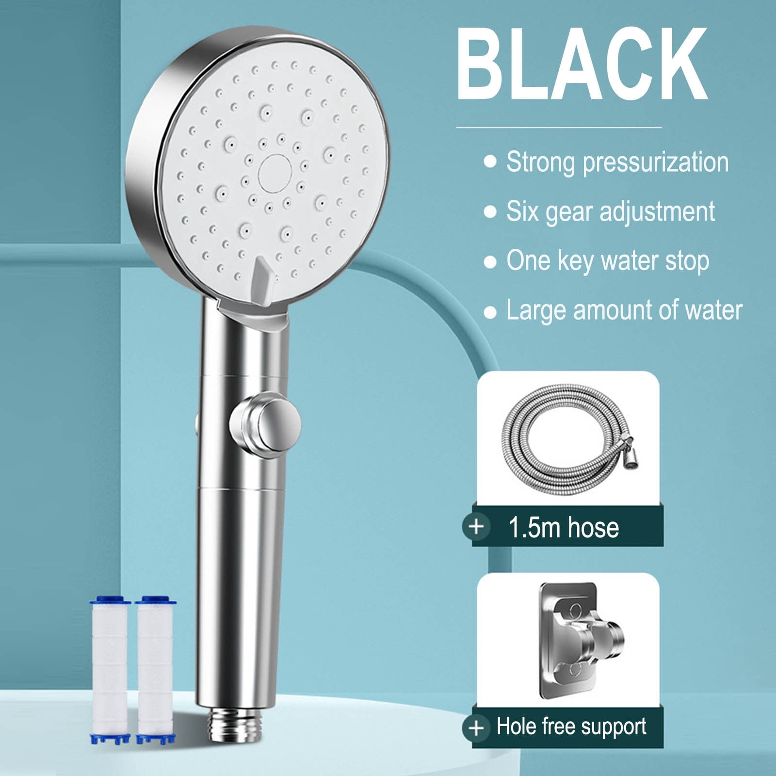 TOPRenddon Filtered Shower Head with Handheld,Household Bath Bathroom