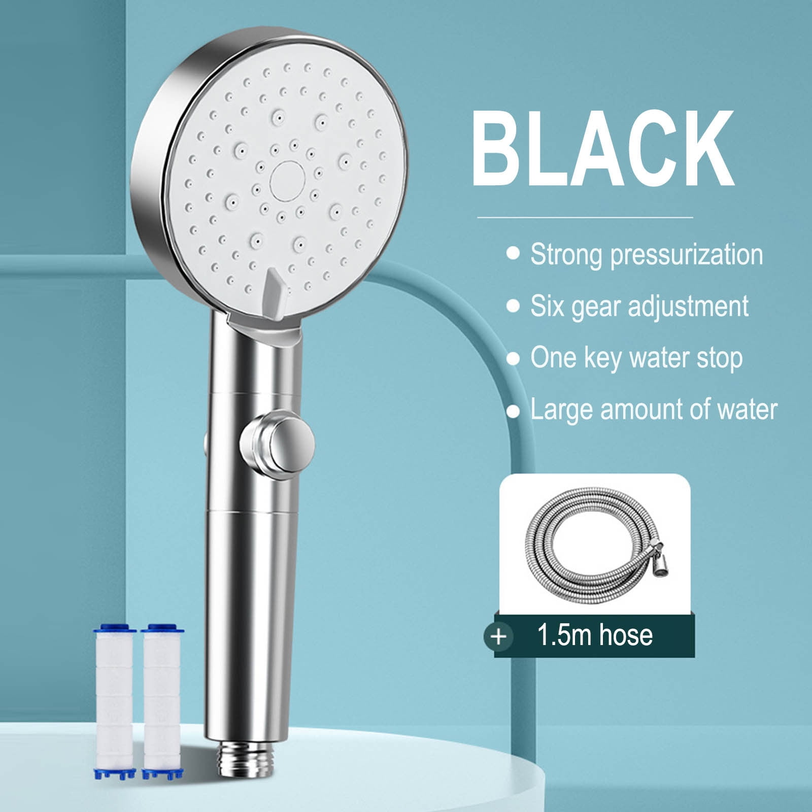 TOPRenddon Filtered Shower Head with Handheld,Household Bath Bathroom
