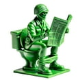thumbnail image 1 of TOPRenddon Funny Green Army Man Statue - 3 inch Resin Novelty Desk Decor, Military-Themed Gag Gift for Adults, Collectible Army Men Figures for Office Shelf Display 4th of July Gift, 1 of 6
