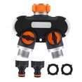 thumbnail image 1 of TOPRenddon Garden Hose Splitter 2 Way Heavy Duty, Upgraded Highly Durable Dual Water Hose Connector, Faucet Adapter with Comfortable Rubberized Grip for Drip Irrigation, Lawns, 1 of 6
