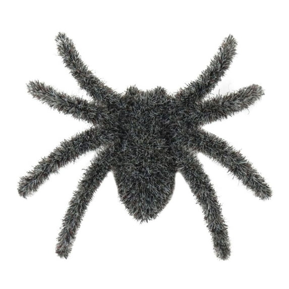 TOPRenddon Giant Flocking Spider Halloween Decor - 6" Realistic Fake Spider with Sticky Feet for , Yard & Bar Scare Props