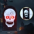 thumbnail image 1 of TOPRenddon Glowing Halloween Doorbell Spooky Skull Head Light Up Eyes Doorbell Scary Halloween Decor with Spooky Sounds for Kids Haunted Home Decorations, 1 of 6