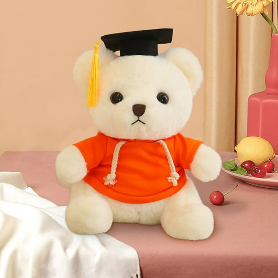 TOPRenddon Graduation Teddy Bear with Doctoral Cap – 9” Soft Plush Stuffed Animal Gift for Academic Achievements, Birthdays, Party Decor (Hypoallergenic, Multiple Styles)