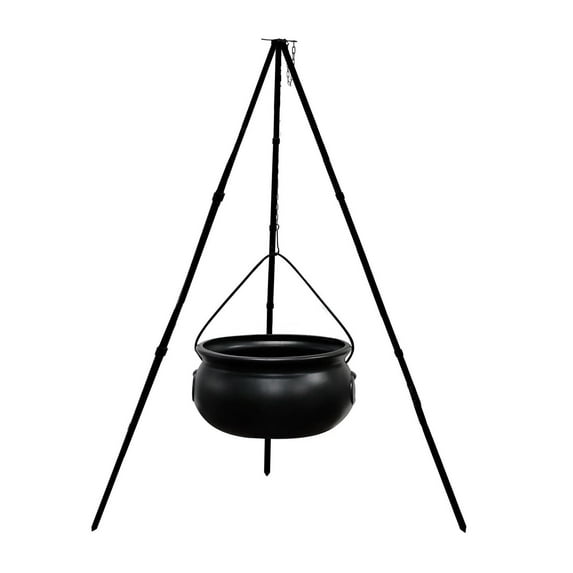 TOPRenddon Halloween Large Witches Cauldron on Tripod with Lights,Halloween Witch Props Decorations Halloween Party Decorations,Large Witches Cauldron on Tripod with Lights,for Patio Garden Lawn Decor