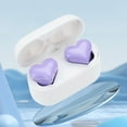 thumbnail image 1 of TOPRenddon Heart Shaped Earbuds, BT 5.3 HiFi Stereo Sound Noise Canceling Earphones with Charging Case, Waterproof Cute in Ear Earbuds for Lover Couples for Valentine Sport Travel, 1 of 4