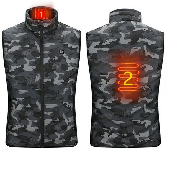 TOPRenddon Heated Vest for Men Women, Electric Heated Jacket with 3 Heating Levels, 9 Heating Zones(Battery Pack Not Included)