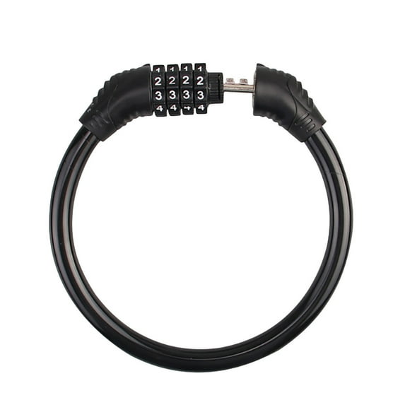 TOPRenddon Heavy Duty Bike Lock Cable | 4-Digit Combination Security Chain for Bicycle Motorcycle Scooter | Cut-Resistant Alloy Core with PVC Coating | Compact Anti-Theft