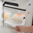 thumbnail image 1 of TOPRenddon Heavy-Duty Magnetic Paper Towel Holder for Refrigerator – Space-Saving Kitchen Organizer with No-Drill Installation, White Metal Storage Rack, 1 of 5