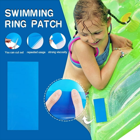 TOPRenddon Heavy-Duty Self-Adhesive Vinyl Repair Patches (24-Pack) – 25x10cm PVC Pool Liner Fix for Inflatables, Boats, Camping Gear (Weatherproof & Instant)