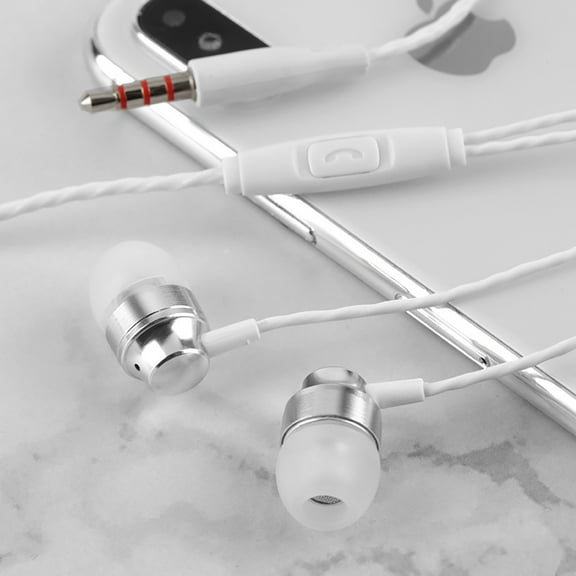 TOPRenddon In-Ear Gaming Headset with Foldable Design, 3.5mm, Built-in Microphone, Noise Cancellation, and Mute Button - Red-Blue-Silver