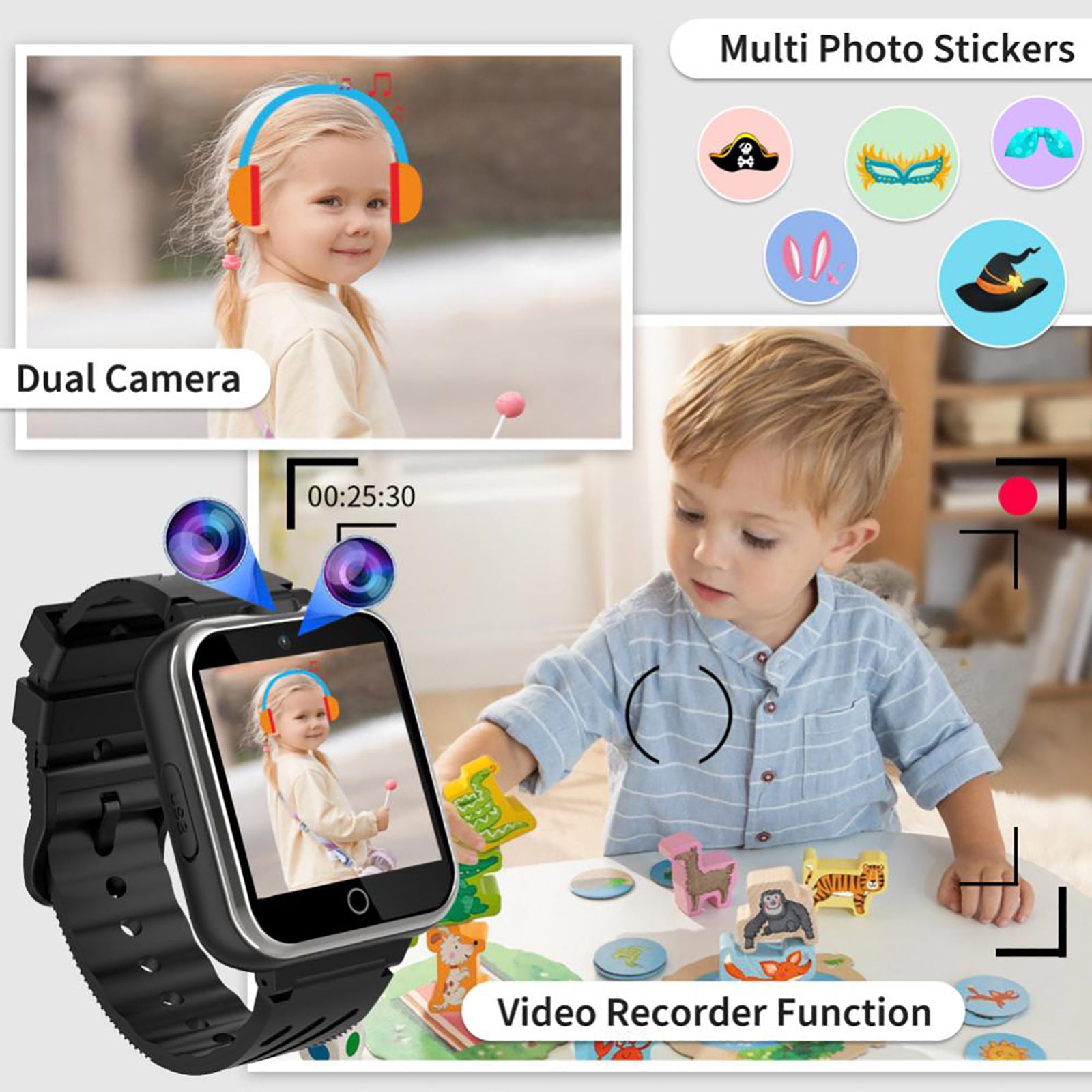 TOPRenddon Kids Smart Game Watch,Children's Smart Watch 24 Game