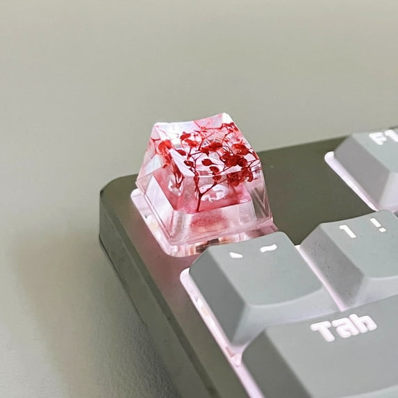 TOPRenddon Mechanical Keyboard Keycap Transparent Keycap, Handmade Resin Keycap RGB Keyboard, Gift for Man On Valentine Christmas