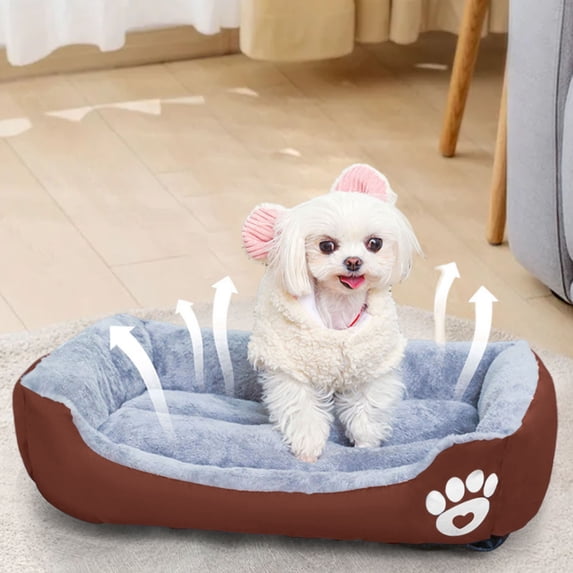 TOPRenddon Medium Orthopedic Dog Bed with Bolster - Machine Washable Breathable Bed for 60lb Dogs, Non-Slip Kennel Pad with Joint Support, Removable Crate Mat for Large Puppies Indoor/Outdoor Use