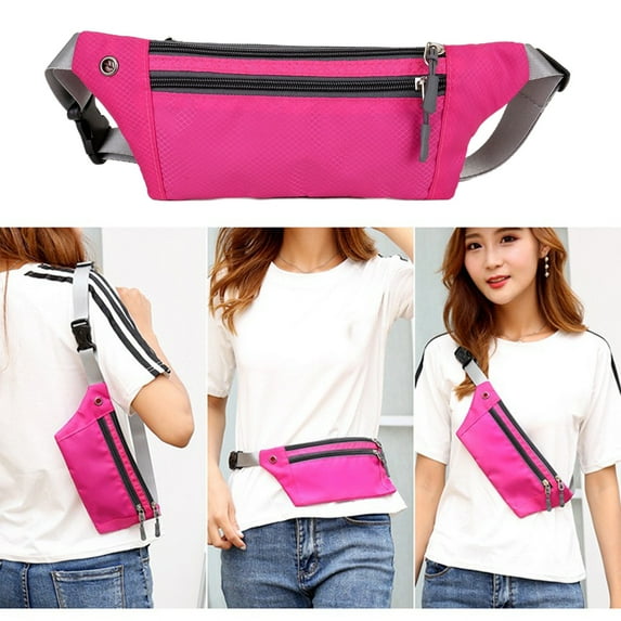 TOPRenddon Men's Waist Bag with Phone Pocket | Waterproof Fanny Pack for Running | Slim Crossbody Bag | Secure Travel Belt Bag for Gym & Hiking