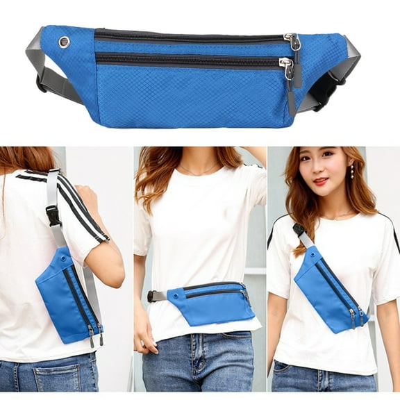 TOPRenddon Men's Waist Bag with Phone Pocket | Waterproof Fanny Pack for Running | Slim Crossbody Bag | Secure Travel Belt Bag for Gym & Hiking