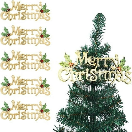 TOPRenddon Merry Christmas Sign 3D Xmas Letter Hanging Craft, Gold Merry Sign Christmas Tree Wreath Decorations Accessories Hanging Ornaments Holiday Winter Party Supplies